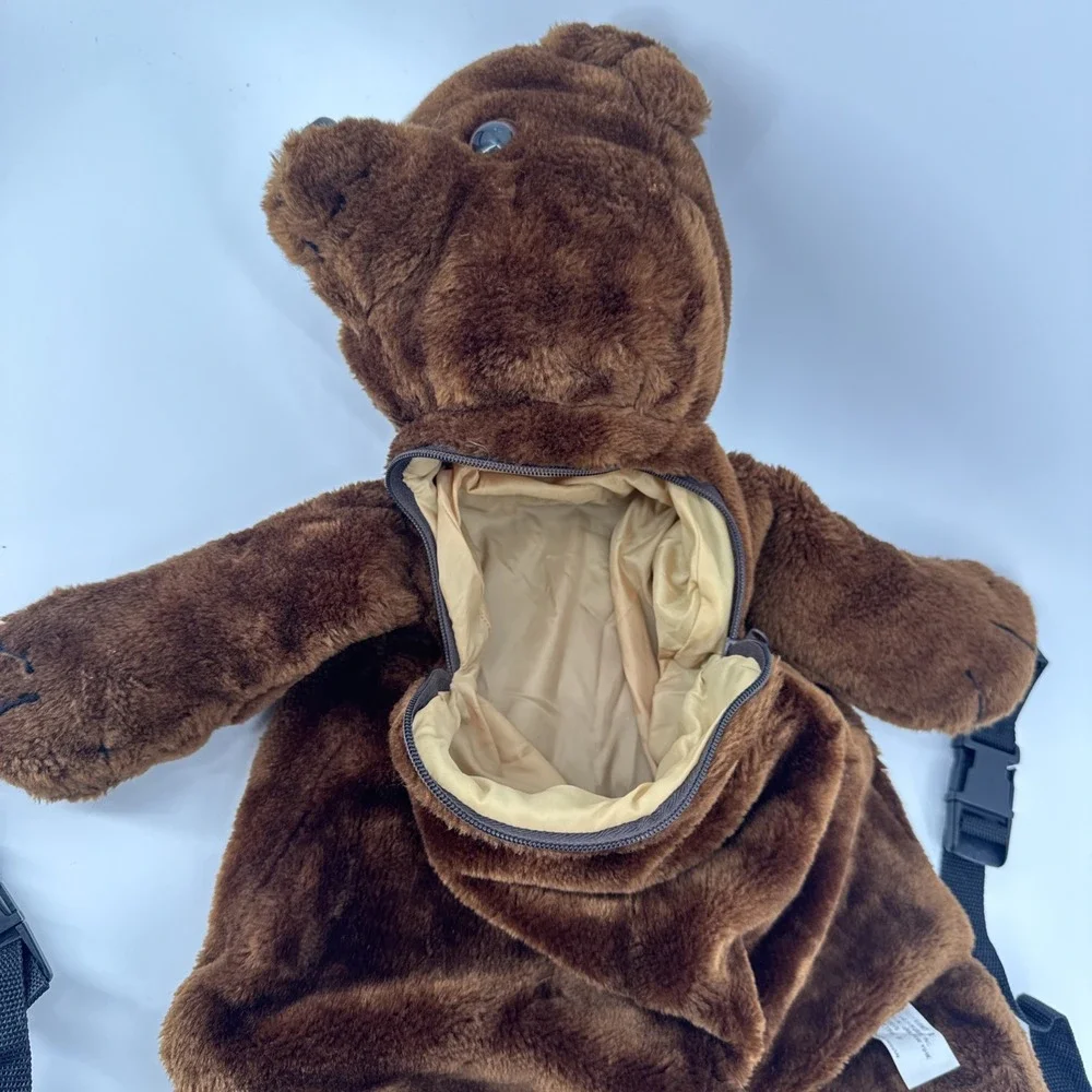 Vintage 1985 PetPak Brown Bear Plush Backpack 23